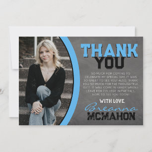 Tarjeta Baby Blue Chalkboard Graduation