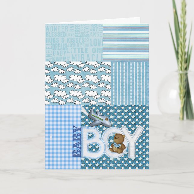 Tarjeta Baby Boy Congratulations (Anverso)