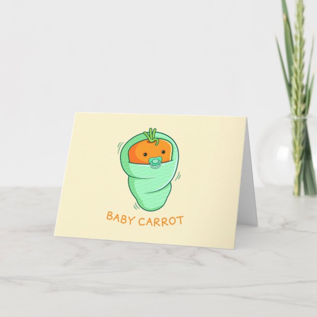Tarjeta Baby Carrot Pun (Anverso)