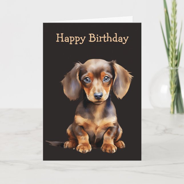 Tarjeta Baby Dachshund (Anverso)