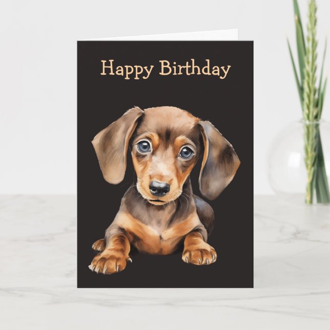Tarjeta Baby Dachshund (Anverso)