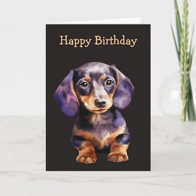 Tarjeta Baby Dachshund (Anverso)