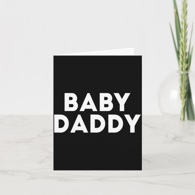 Tarjeta Baby Daddy Funny New &amp; Expecting Dads Father's (Anverso)