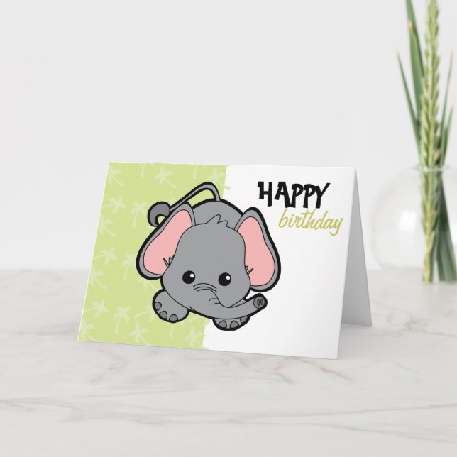 Tarjeta Baby Elephant Cutie (Anverso)