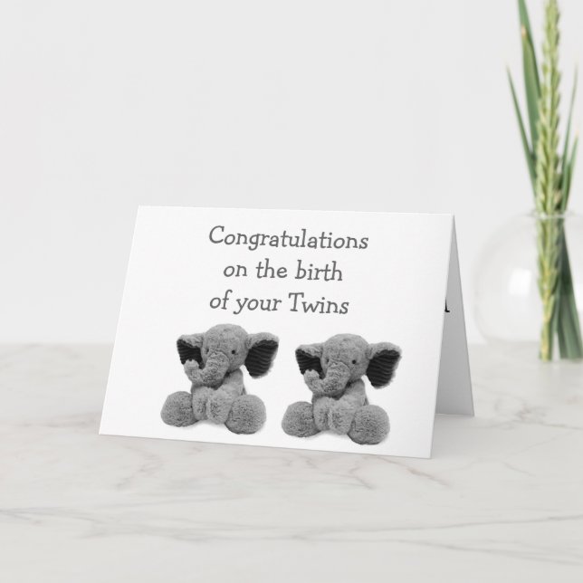 TARJETA BABY ELEPHANTS DICE DOBLE AMOR CON NUEVOS GEMAS (Anverso)