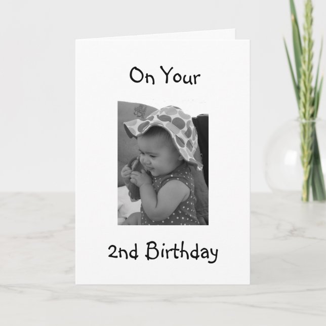 Tarjeta **BABY GIRL'S 2nd BIRTHDAY** CARD (Anverso)
