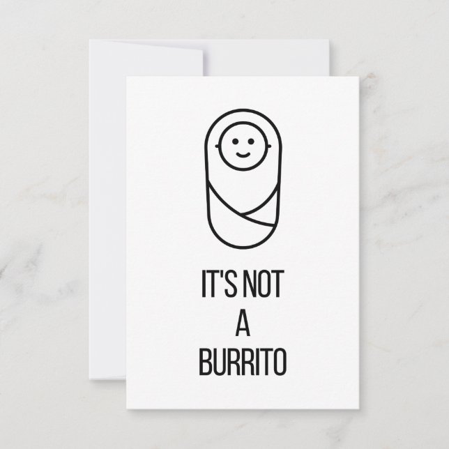 Tarjeta Baby Glückwunsch Karte zur Geburt - Burrito (Anverso)