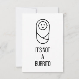 Tarjeta Baby Glückwunsch Karte zur Geburt - Burrito
