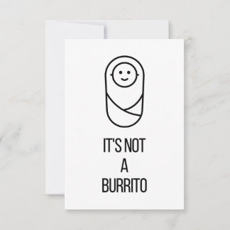 Tarjeta Baby Glückwunsch Karte zur Geburt - Burrito