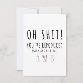 Tarjeta Baby Glückwunsch Karte zur Geburt - Reproduced