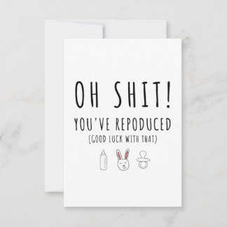 Tarjeta Baby Glückwunsch Karte zur Geburt - Reproduced