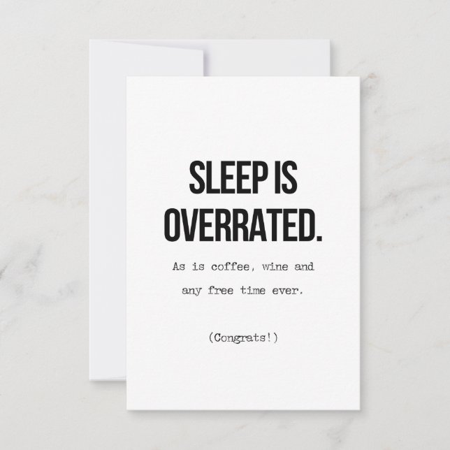 Tarjeta Baby Glückwunsch Karte zur Geburt - Sleep (Anverso)