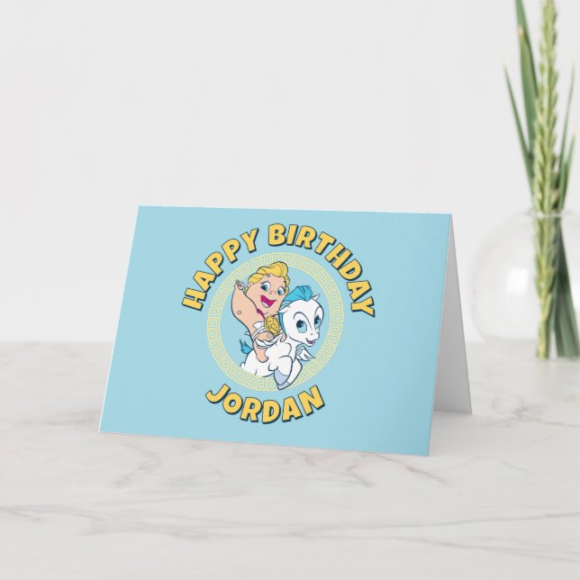 Tarjeta Baby Hercules Riding Pegasus Card (Anverso)