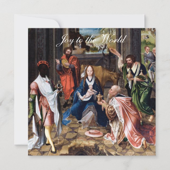 Tarjeta Baby Jesus with the Maji (Anverso)