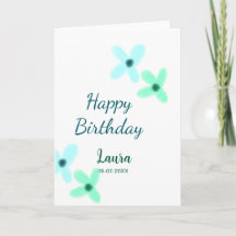 Baby kids 1st birthday add name blue green pastel 