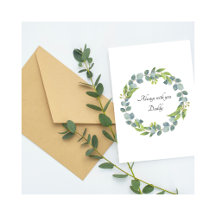 Baby Loss Daddy Birthday Leaf Wreath Card