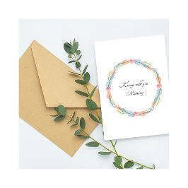 Tarjeta Baby Loss Mummy Birthday Feather Wreath Card