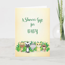 Tarjeta Baby Shower Adorable Safari Animals