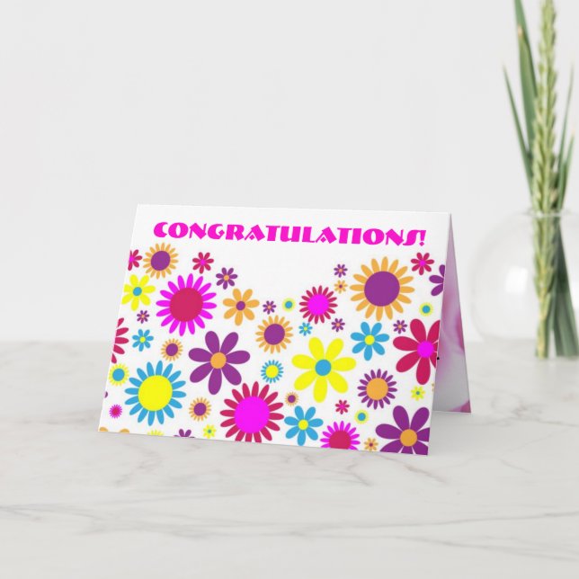 Tarjeta Baby Shower alegre (Anverso)