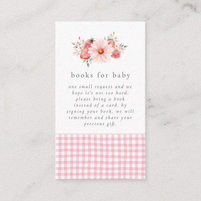 Tarjeta Baby Shower Berry Sweet Baby (Anverso)