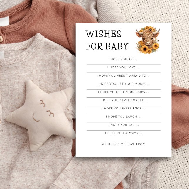 Tarjeta Baby Shower con los deseos de girasol de v (Subido por el creador)