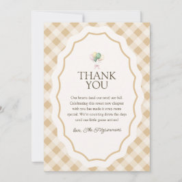 Tarjeta Baby Shower de agradecimiento a Goose Gend