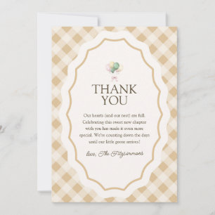 Tarjeta Baby Shower de agradecimiento a Goose Gend
