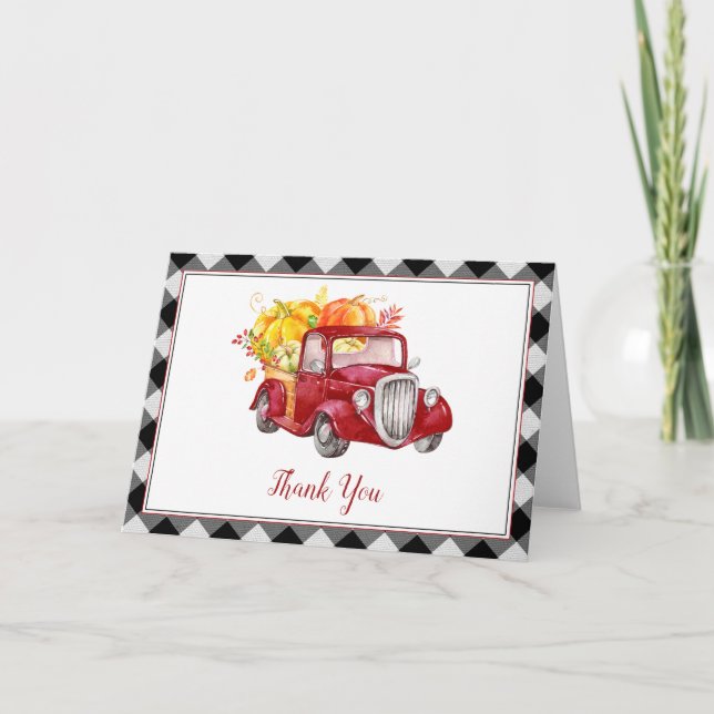 Tarjeta Baby Shower de agradecimiento a Vintage Re (Anverso)