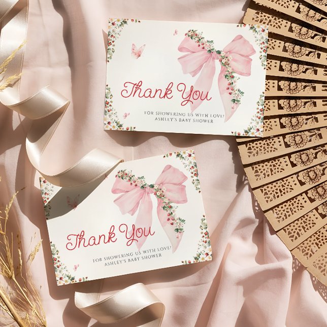 Tarjeta Baby Shower de agradecimiento Berry Sweet  (Subido por el creador)