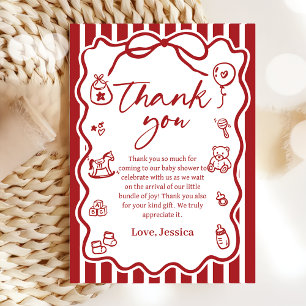 Tarjeta Baby Shower de agradecimiento para bebé de