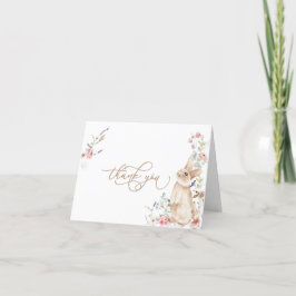 Tarjeta Baby Shower de agradecimiento para conejit