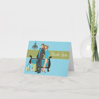 Tarjeta Baby Shower de agradecimiento para pareja