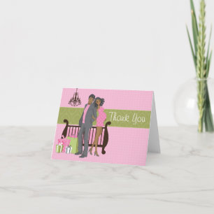 Tarjeta Baby Shower de agradecimiento para pareja 