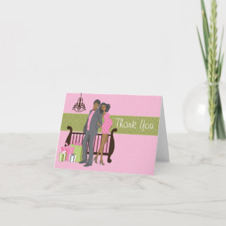 Tarjeta Baby Shower de agradecimiento para pareja 