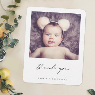 Tarjeta Baby Shower de agradecimiento simple