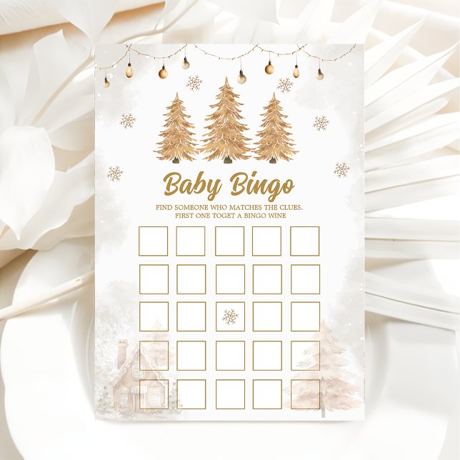 Tarjeta Baby Shower de Bingo de Árbol de Navidad D (Subido por el creador)
