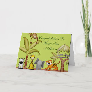 Tarjeta Baby Shower de celebración del Safari Animal de la