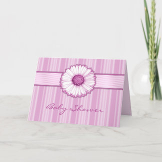 Tarjeta Baby Shower de color rosa