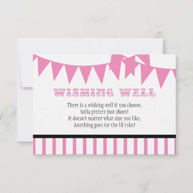 Tarjeta Baby Shower de deseo del carnaval (Anverso)