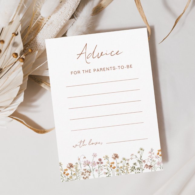 Tarjeta Baby Shower de flores silvestres aconseja  (Subido por el creador)