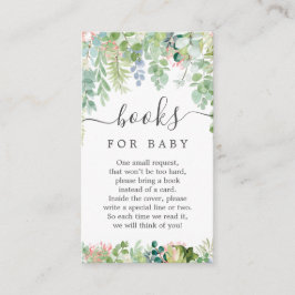 Tarjeta Baby Shower de solicitud de libro de veget
