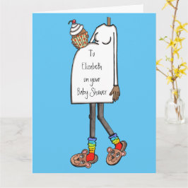 Tarjeta Baby Shower del tono de piel oscura de Lady Dark