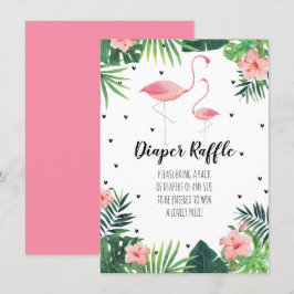 Tarjeta Baby Shower Diaper Raffle con temas de Fla