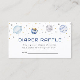 Tarjeta Baby Shower Diaper Raffle de astronauta Sp