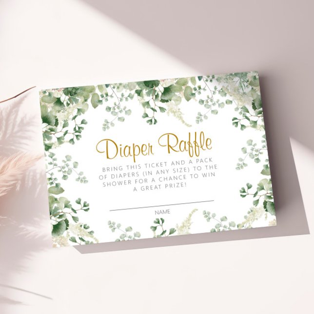 Tarjeta Baby Shower Diaper Raffle de Forest Greene (Subido por el creador)