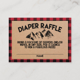 Tarjeta Baby Shower Diaper Raffle de Lumberjack