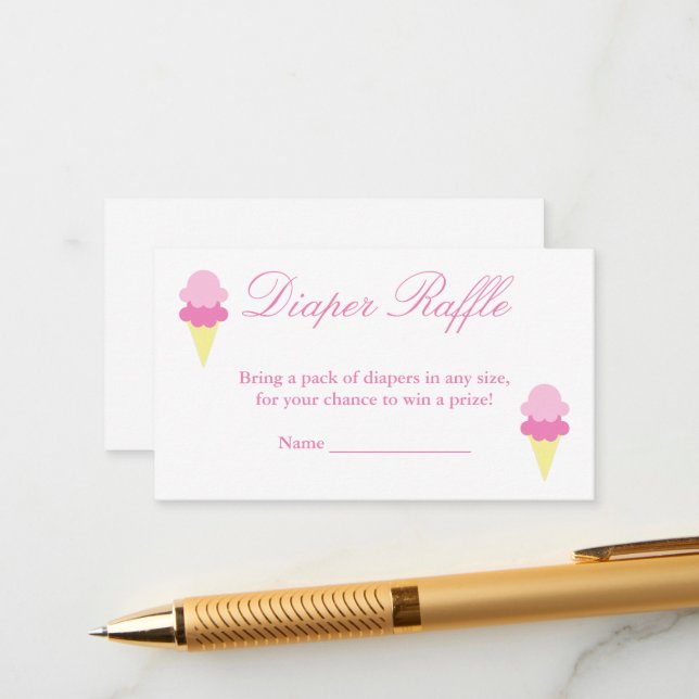 Tarjeta Baby Shower Diaper Raffle de verano de hel (Anverso/Reverso In Situ)