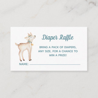 Tarjeta Baby Shower Diaper Raffle de Winter Woodla