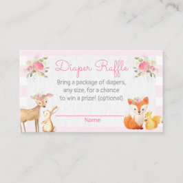 Tarjeta Baby Shower Diaper Raffle de Woodland Lumb