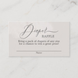 Tarjeta Baby Shower Diaper Raffle Neutral Cloud
